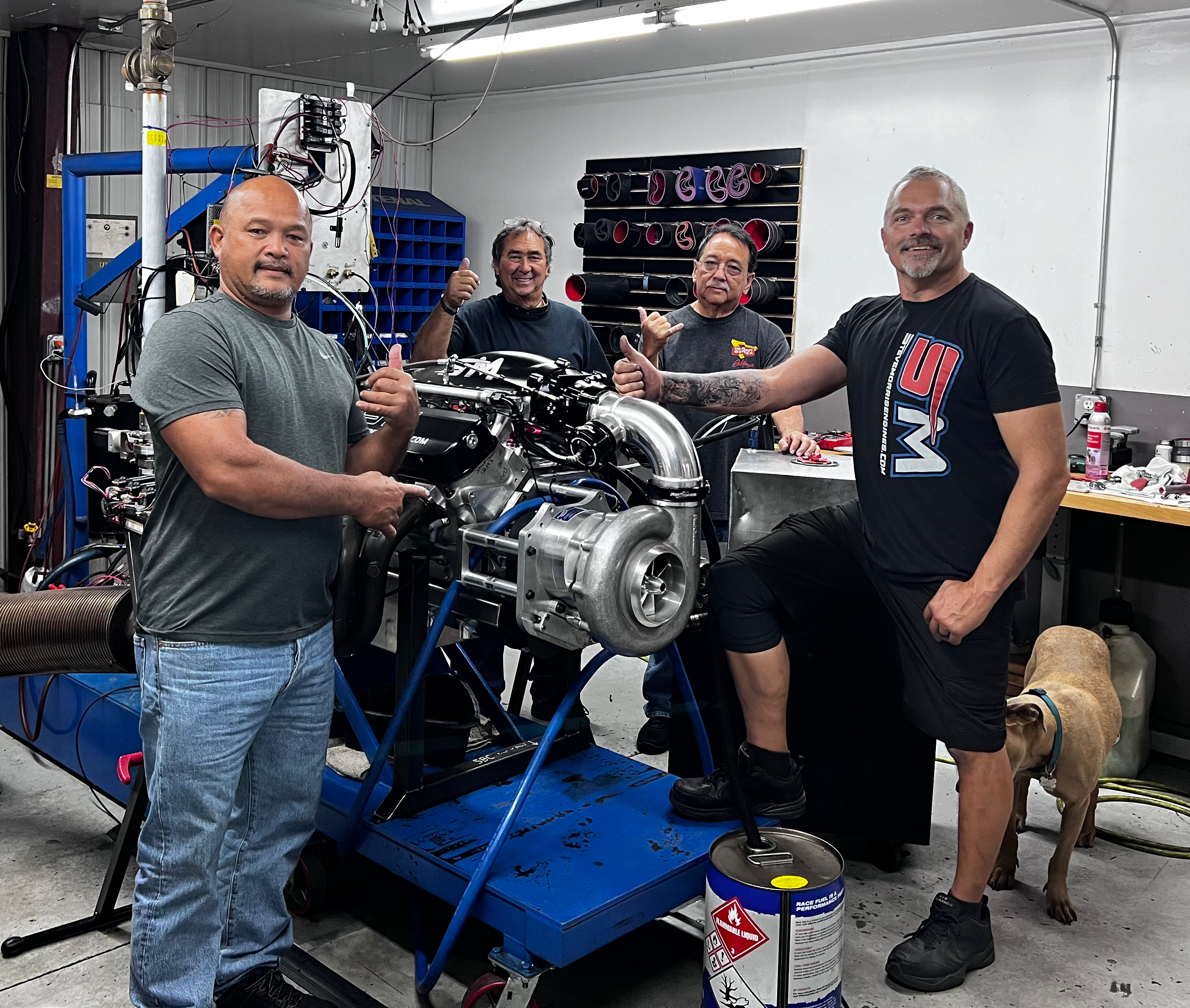 Customers at Steve Morris Engines dyno sessions