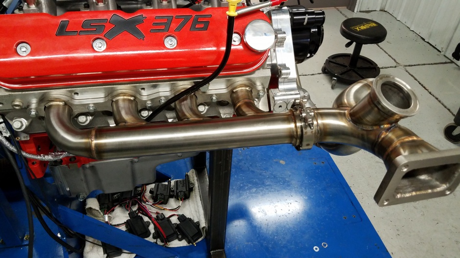 Steve Morris Engines LS Single Turbo Header And Crossover Kit - Steve